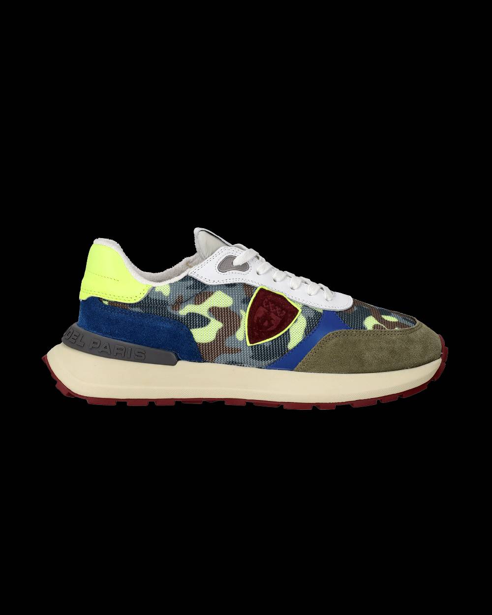 Philippe Model Sneaker running basse Antibes uomo - camouflage, verde e giallo Outlet