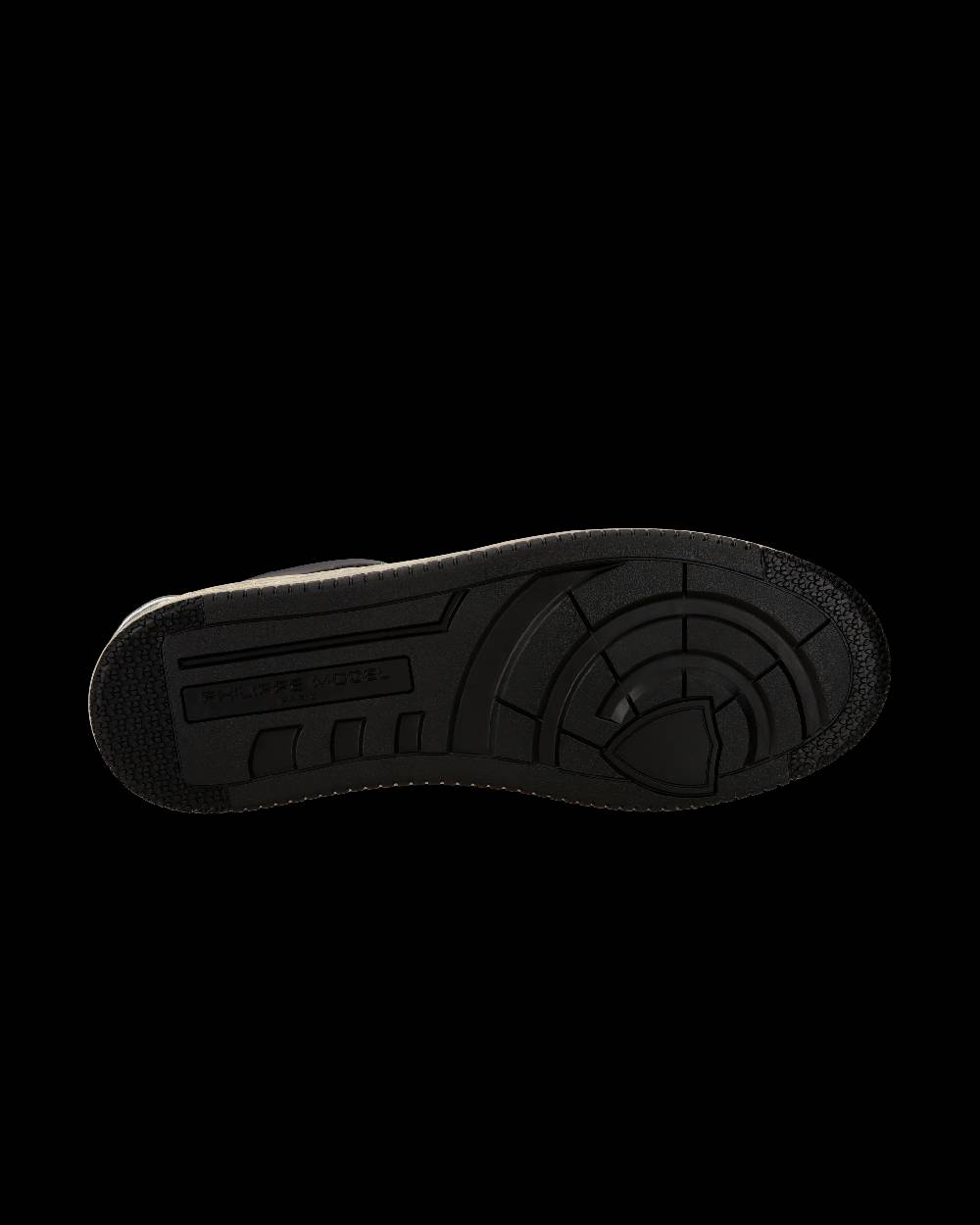 Philippe Model Sneaker streetwear Lyon da uomo in pelle riciclata - Nero e arancione Vendita Economica