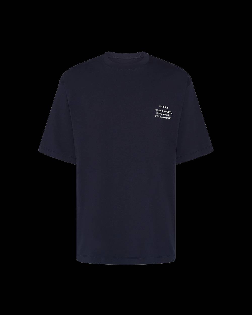 Philippe Model T-Shirt Maurice da Uomo Blu in Jersey Saldi Di Fabbrica