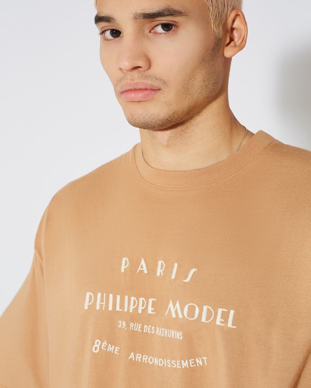 Philippe Model T-Shirt Maurice da Uomo Marrone in Jersey I Più Venduti