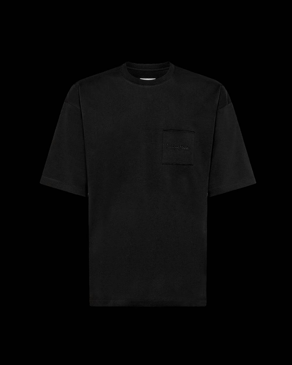 Philippe Model T-Shirt Maurice da Uomo Nera in Jersey Vendite Flash