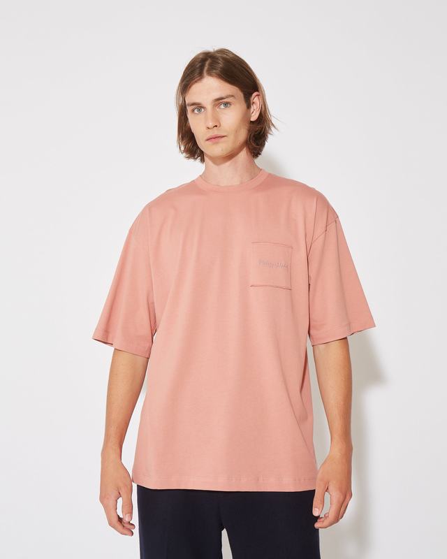 Philippe Model T-Shirt Maurice da Uomo Rosa in Jersey