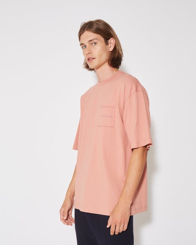 Philippe Model T-Shirt Maurice da Uomo Rosa in Jersey Prezzo Ridotto