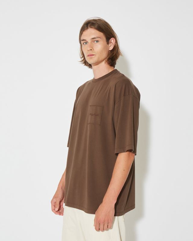 Philippe Model T-Shirt Maurice da Uomo Marrone Noce in Jersey Nuova