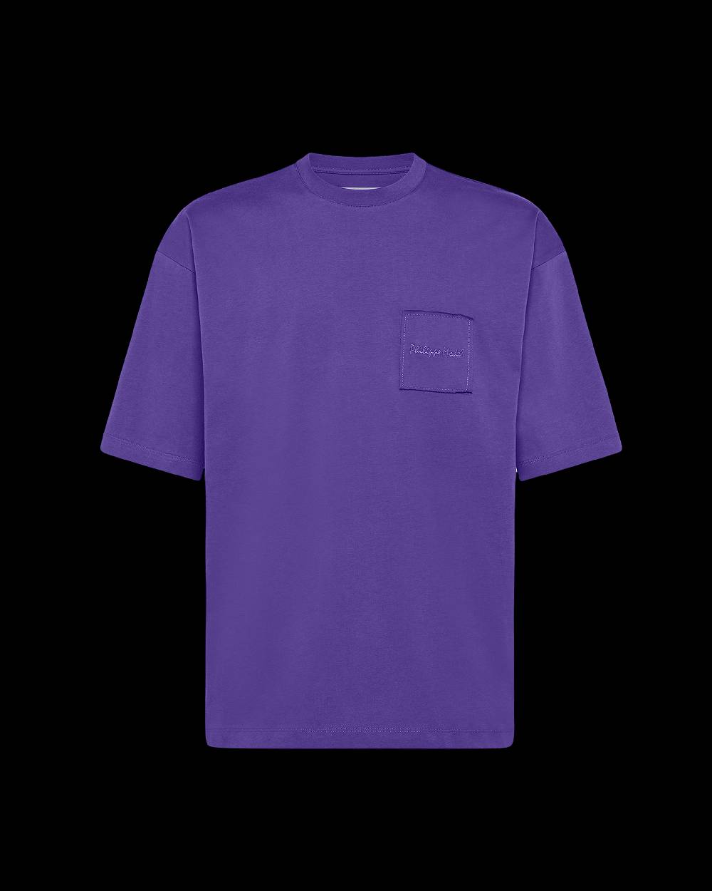 Philippe Model T-Shirt Maurice da Uomo Viola in Jersey Moda