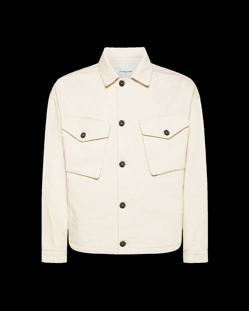 Philippe Model Giacca GERARD da Uomo Beige ecru in Bull Denim Nuovo