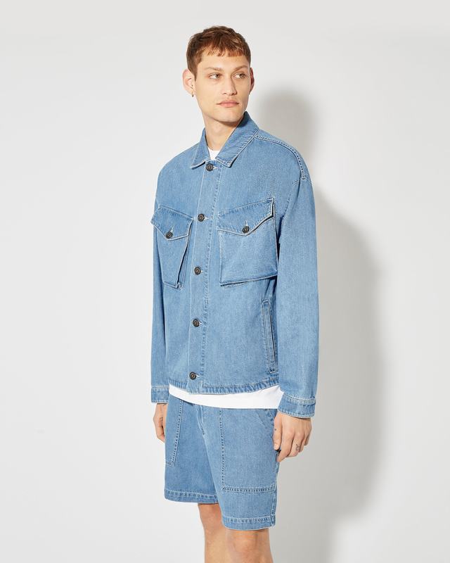 Philippe Model Overshirt In Denim Gerard da Uomo Azzurra in Denim Vendita