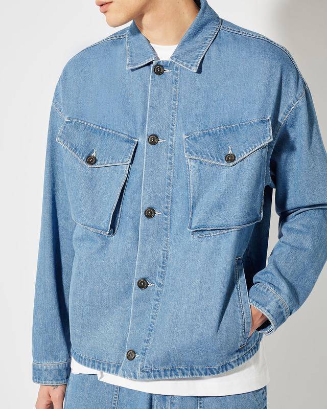 Philippe Model Overshirt In Denim Gerard da Uomo Azzurra in Denim Vendita