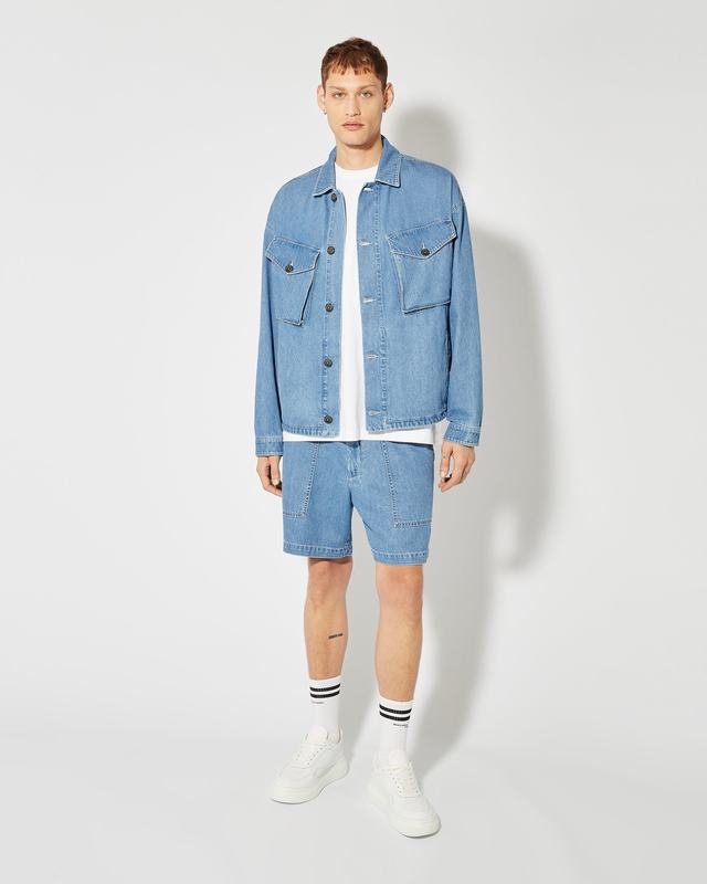 Philippe Model Overshirt In Denim Gerard da Uomo Azzurra in Denim Vendita