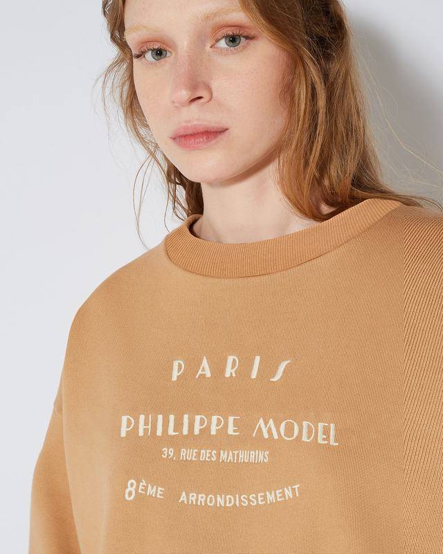 Philippe Model Maglione girocollo Babette da Donna Marrone in Jersey Pezzi Unici