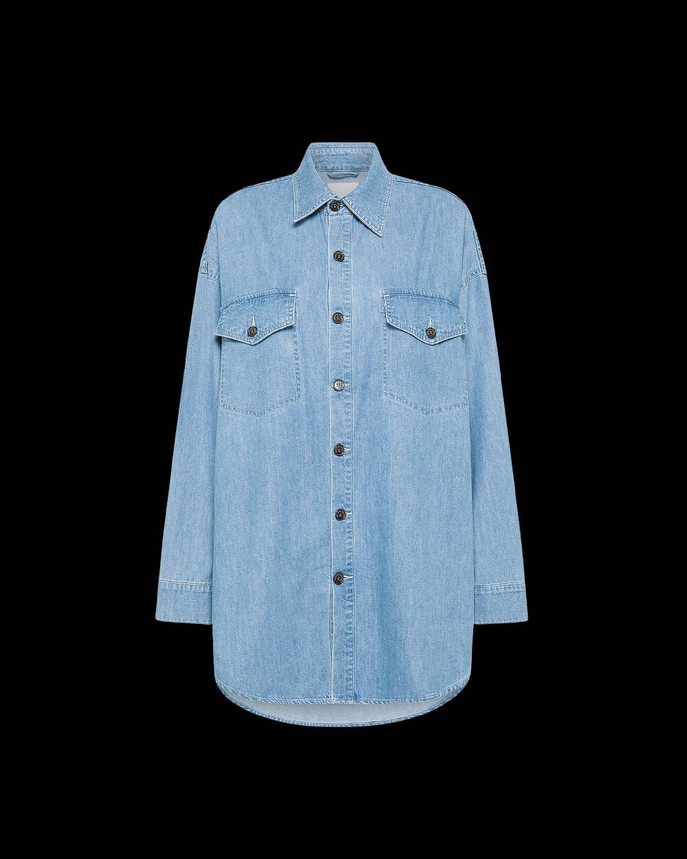 Philippe Model Camicia in Jeans Diane da Donna Azzurra in Denim Sottocosto