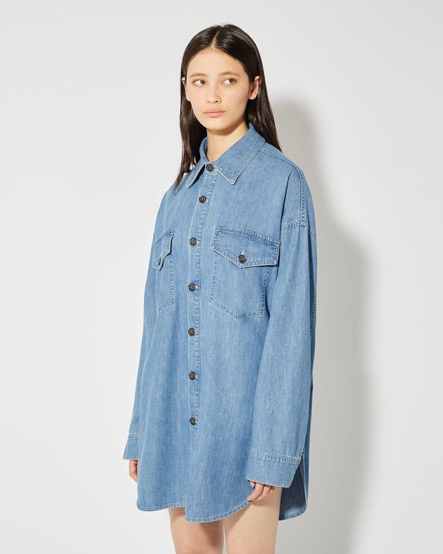 Philippe Model Camicia in Jeans Diane da Donna Azzurra in Denim Sottocosto