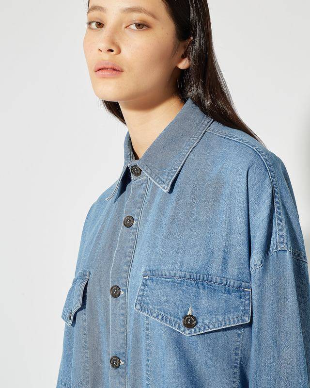 Philippe Model Camicia in Jeans Diane da Donna Azzurra in Denim Sottocosto