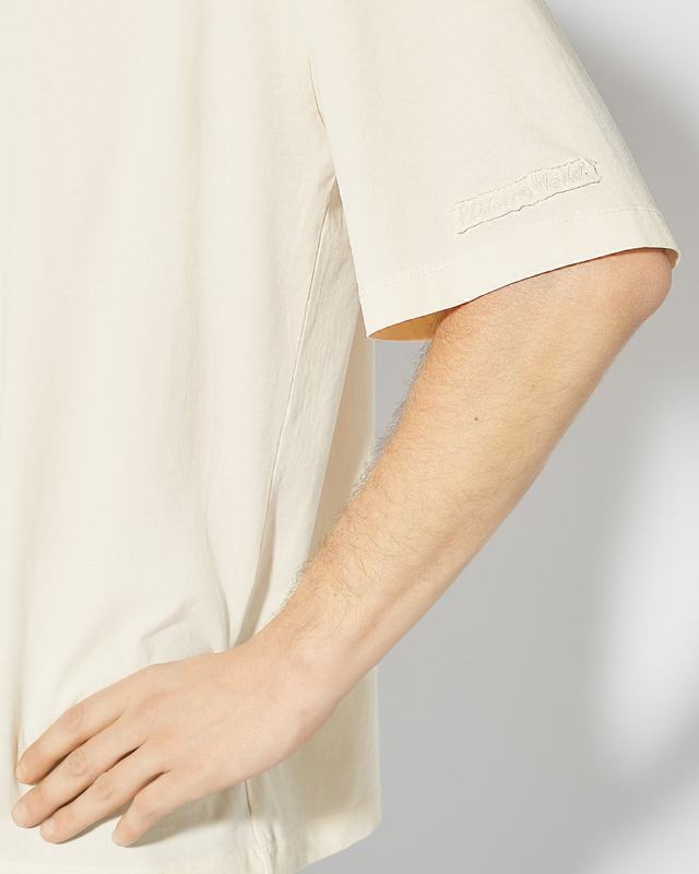 Philippe Model T-Shirt Maurice da Uomo Beige ecru in Jersey Presa