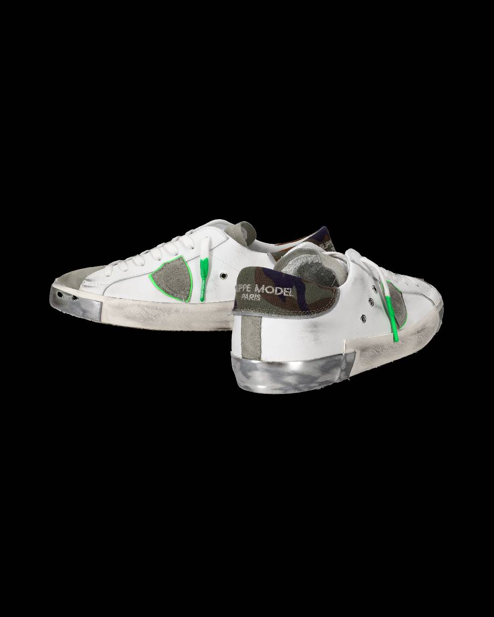 Philippe Model Sneaker basse Prsx uomo - bianco e verde Negozio