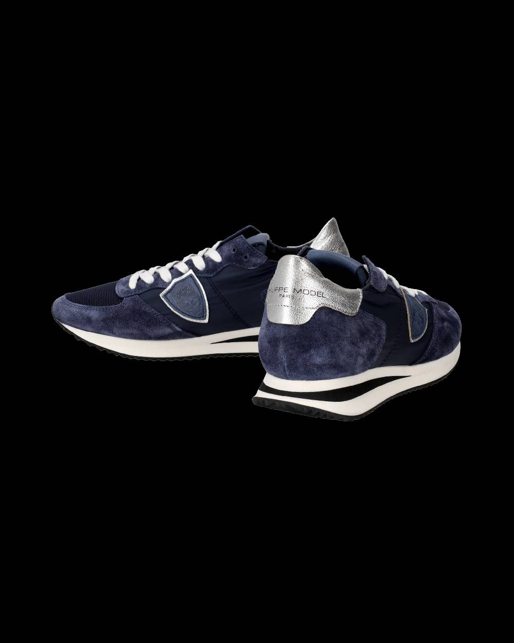 Philippe Model Snaker bassa Trpx donna - blu e argento Promozione Limitata