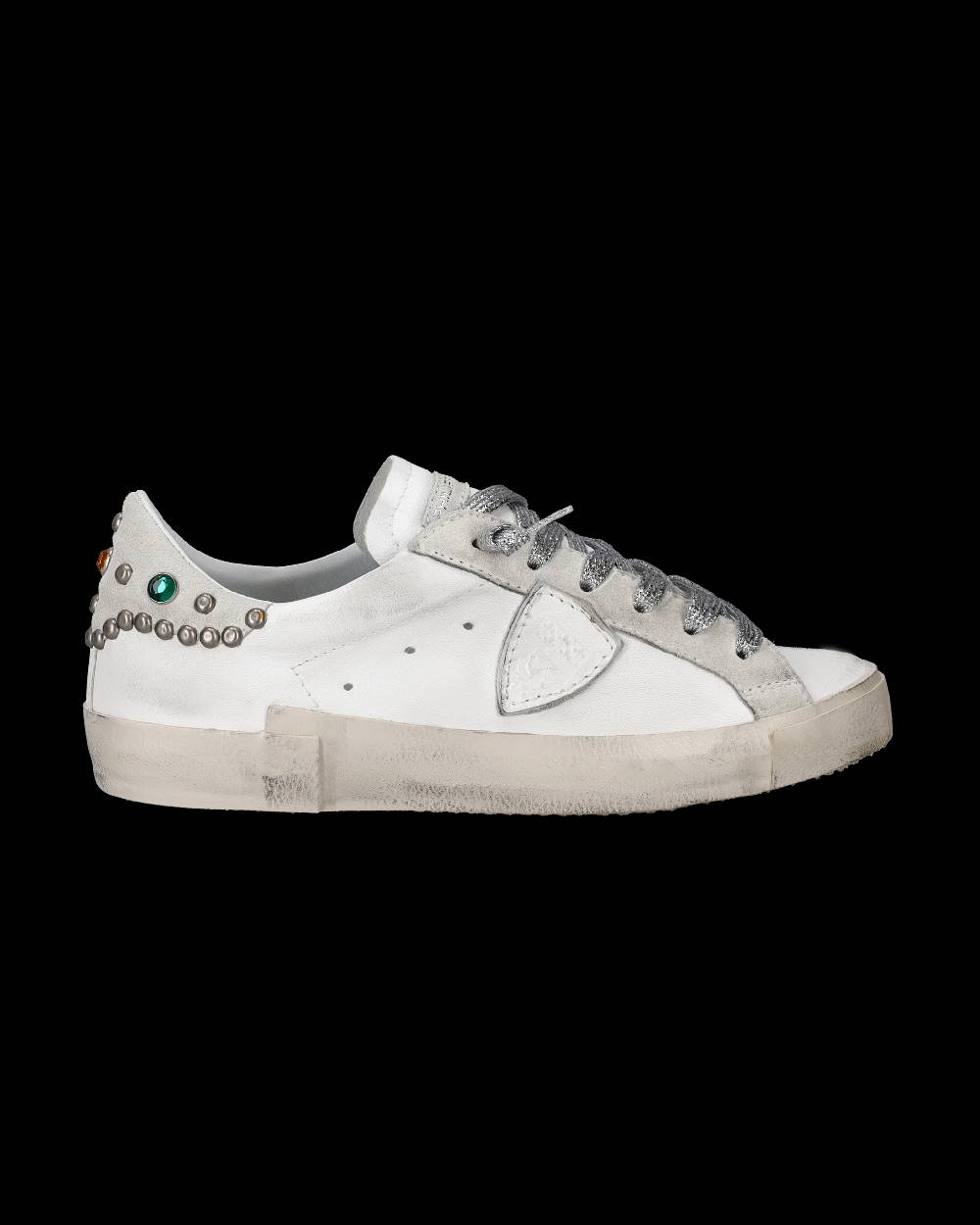 Philippe Model Sneakers Prsx da Donna Bianche e Grigie in Pelle Saldi