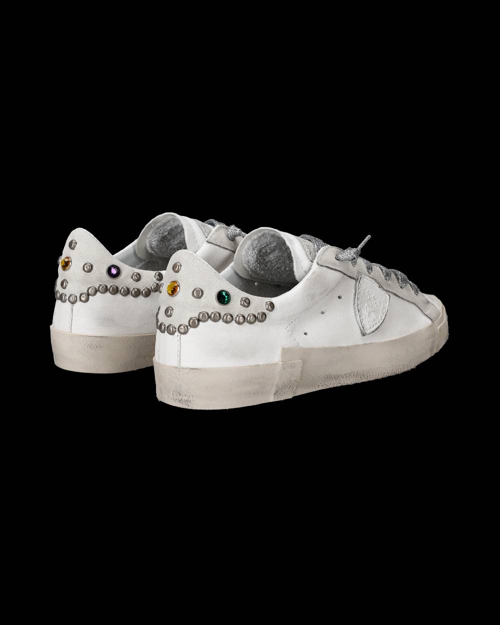 Philippe Model Sneakers Prsx da Donna Bianche e Grigie in Pelle Saldi