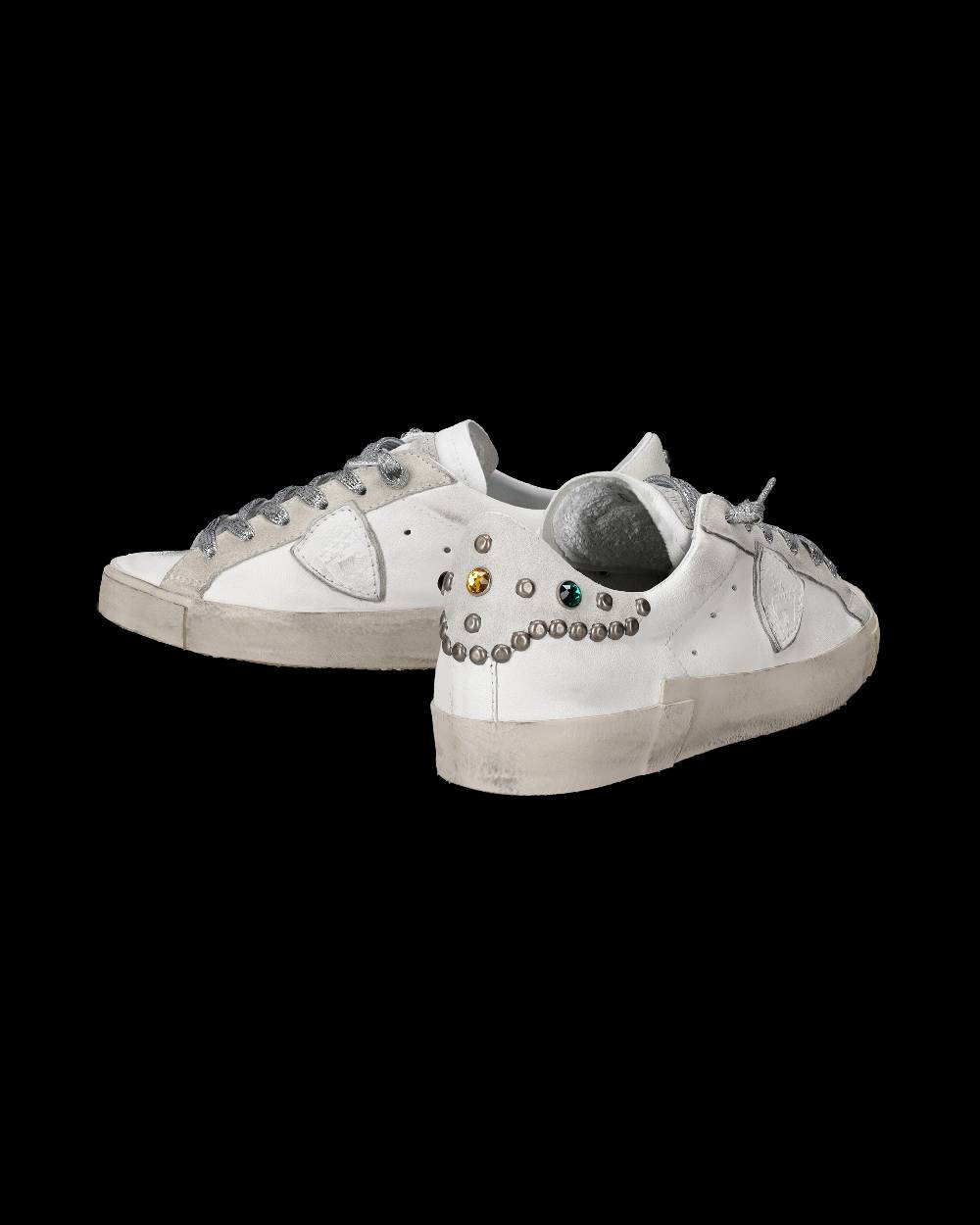 Philippe Model Sneakers Prsx da Donna Bianche e Grigie in Pelle Saldi
