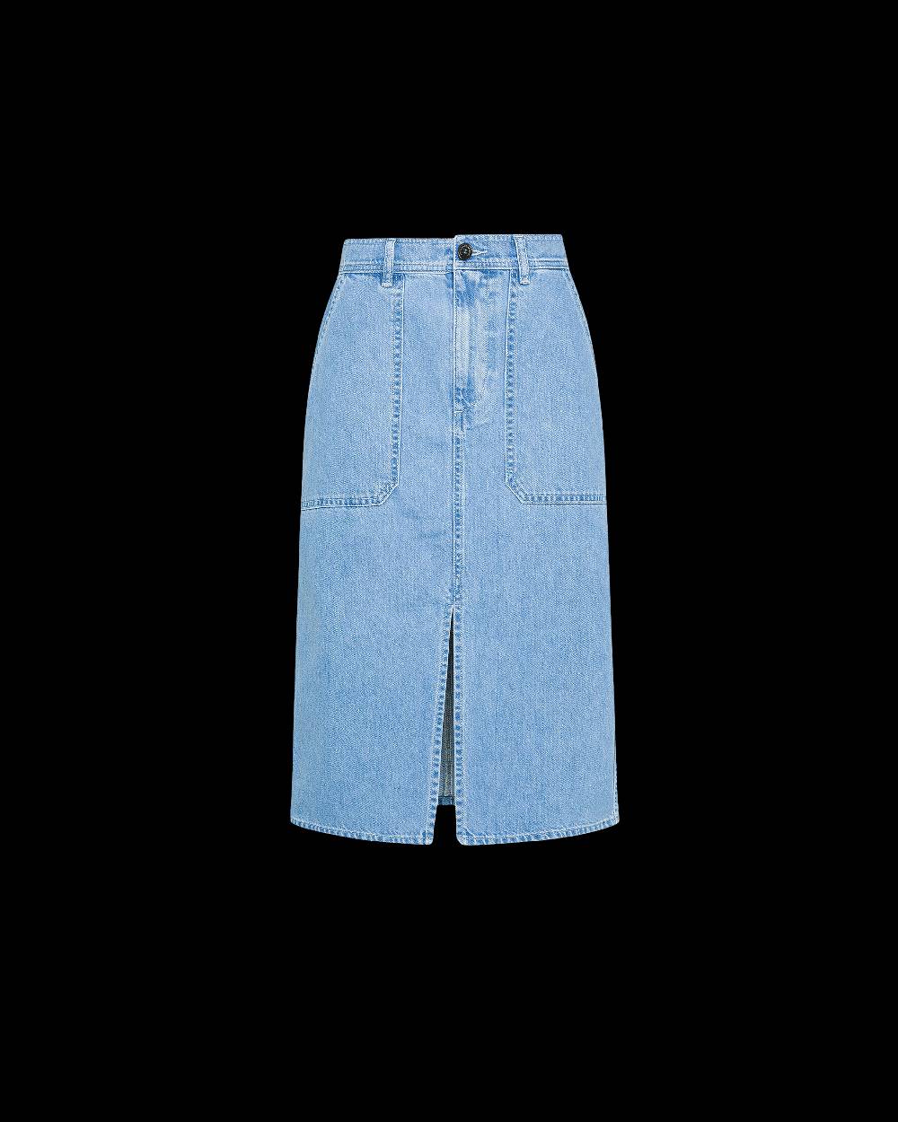Philippe Model Gonna Di Jeans Seline da Donna Azzurra in Denim In Linea