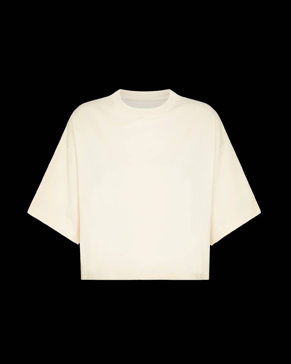 Philippe Model T-Shirt Cropped Marion da Donna Beige ecru in Jersey Nuovo