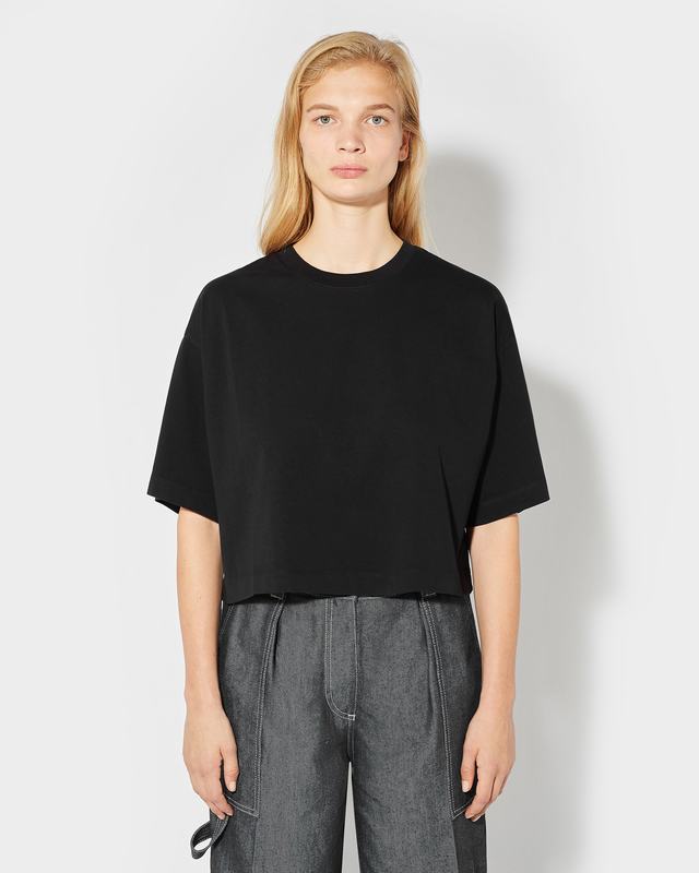 Philippe Model T-Shirt Cropped Marion da Donna Nera in Jersey