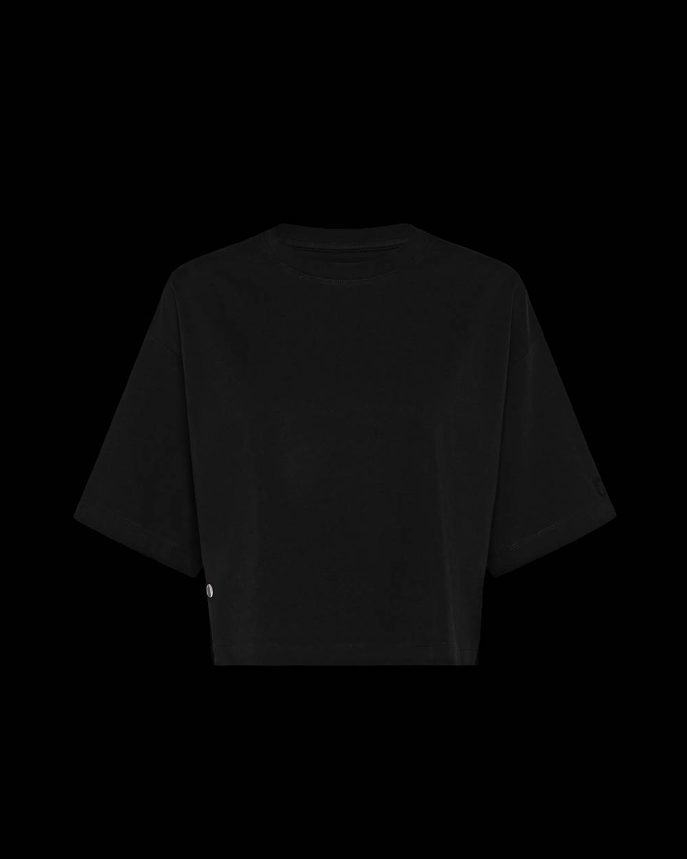 Philippe Model T-Shirt Cropped Marion da Donna Nera in Jersey Qualità