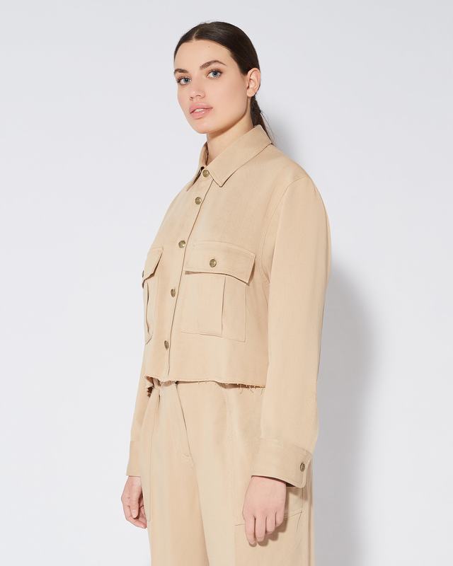 Philippe Model Camicia militare Dorette da Donna Marrone in Cotone Acquista Ora