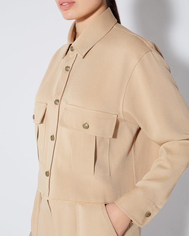 Philippe Model Camicia militare Dorette da Donna Marrone in Cotone Acquista Ora
