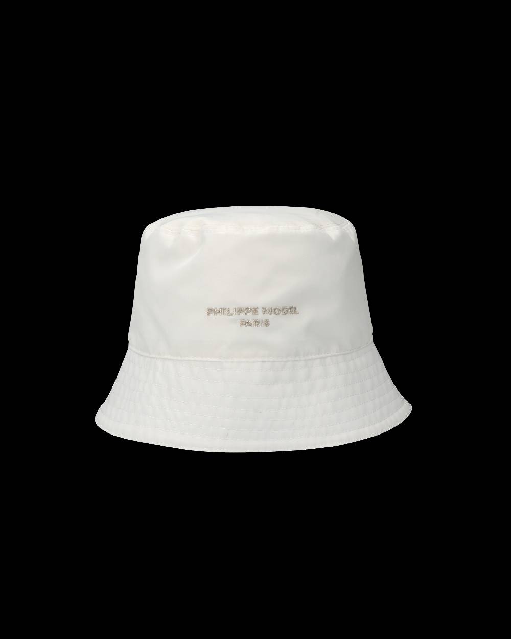Philippe Model Cappello da Donna Bianco in Tessuto Tecnico