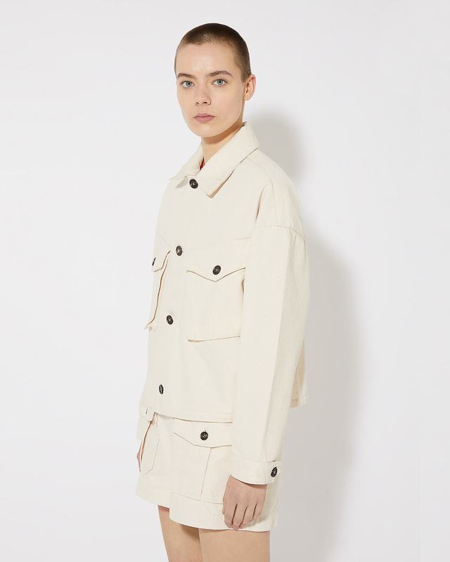 Philippe Model Giacca Giselle da Donna Beige ecru in Bull Denim Economico