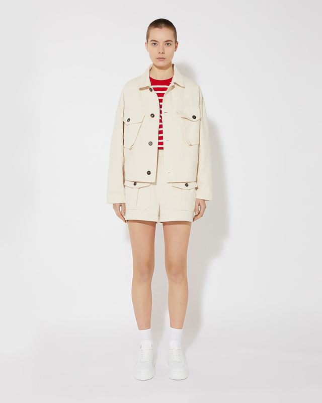 Philippe Model Giacca Giselle da Donna Beige ecru in Bull Denim Economico