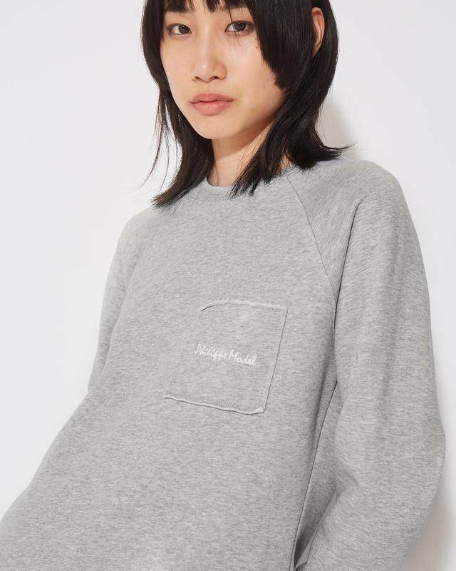 Philippe Model Felpa girocollo Belle da Donna Grigia in Jersey Offerte