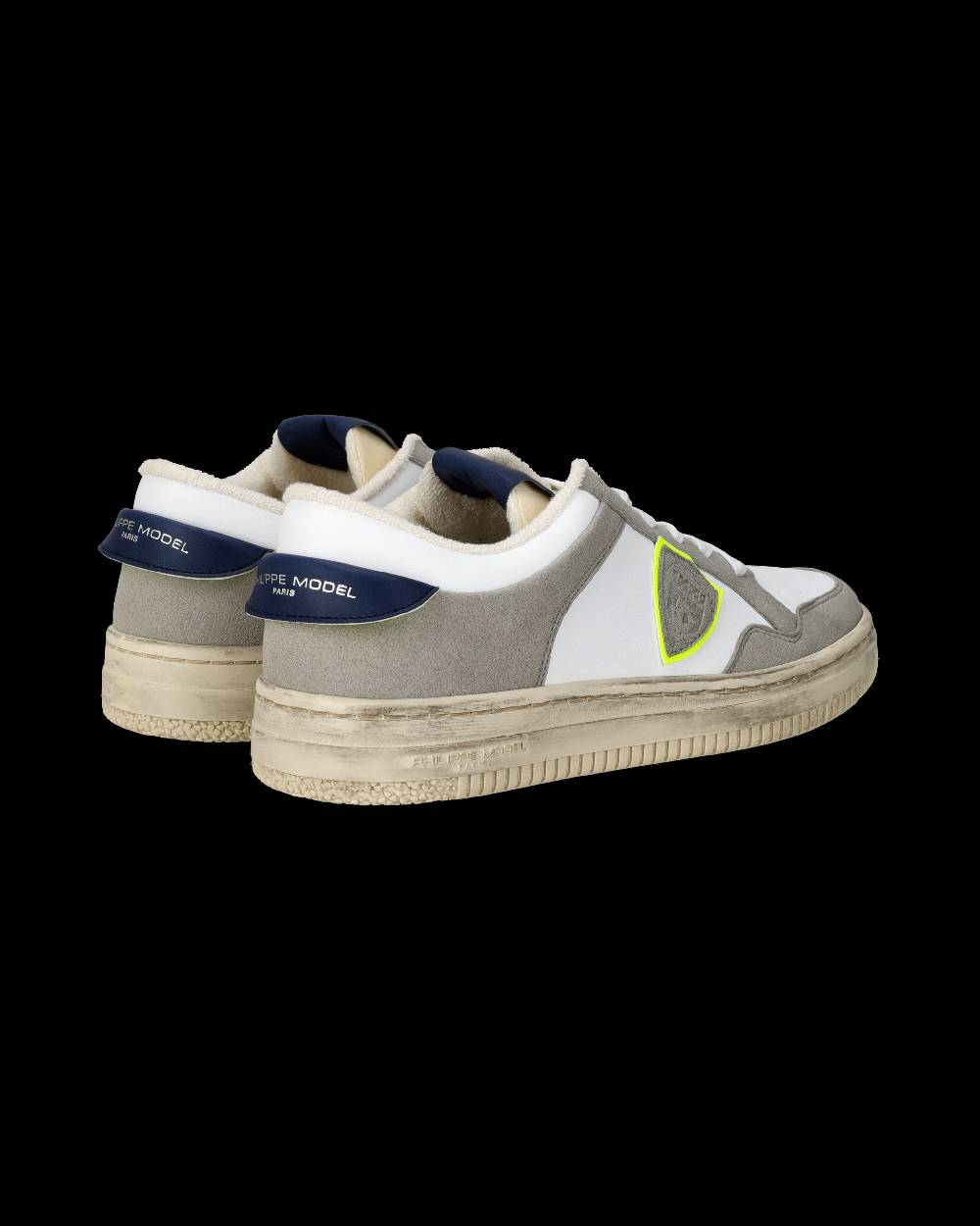 Philippe Model Sneaker basse Lyon uomo - bianco, blu e giallo Vendita Calda