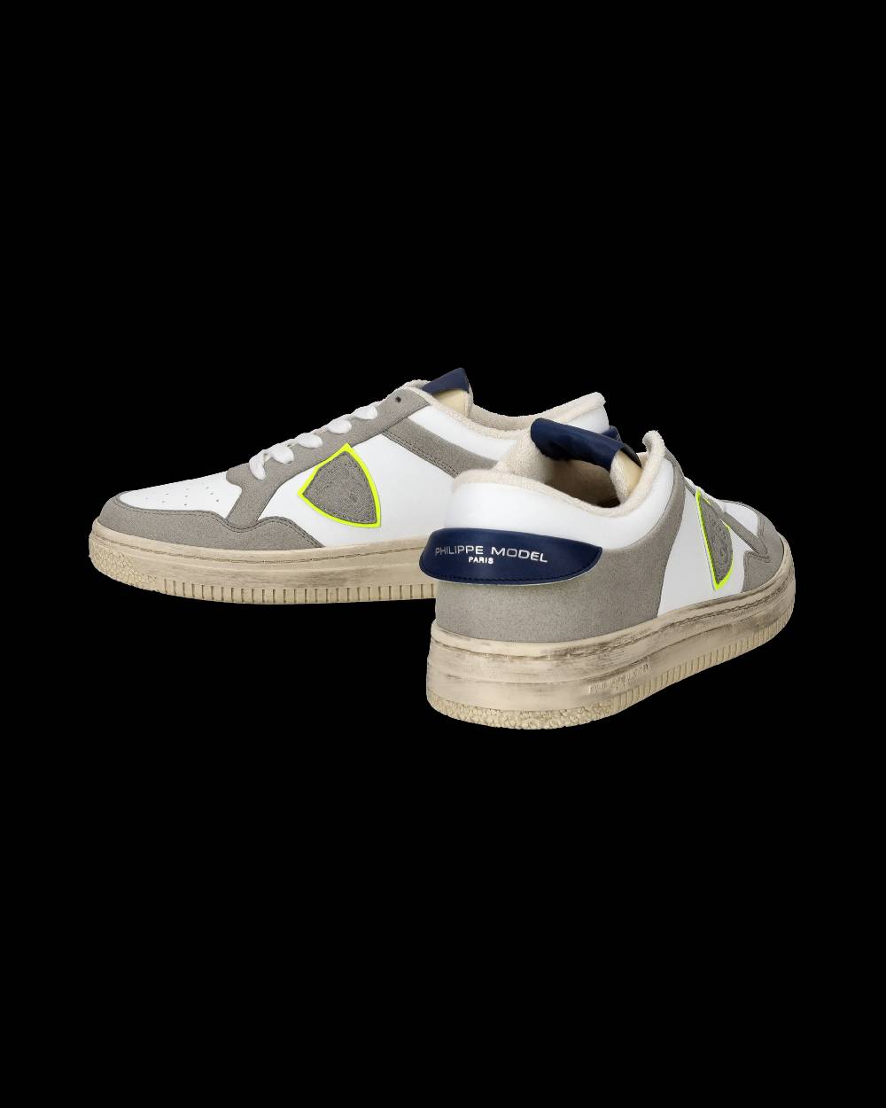Philippe Model Sneaker basse Lyon uomo - bianco, blu e giallo Vendita Calda