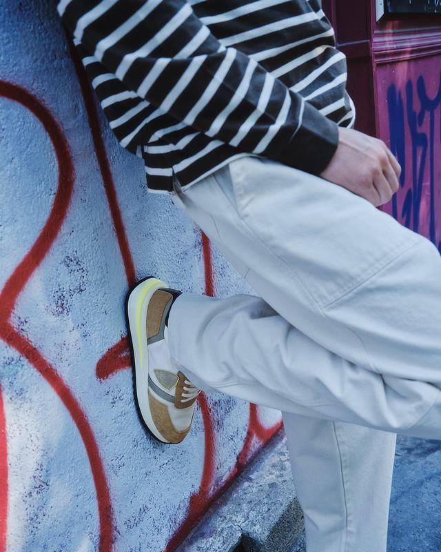 Philippe Model Sneaker basse Tropez 2.1 uomo - bianco, marrone e giallo Saldi Di Fabbrica