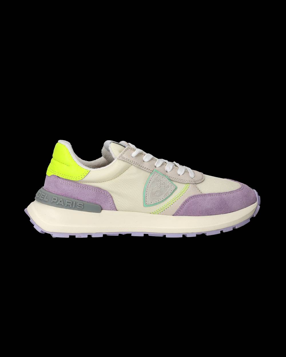 Philippe Model Sneakers Antibes da Donna Bianche e Gialle in Tessuto Tecnico Nuova