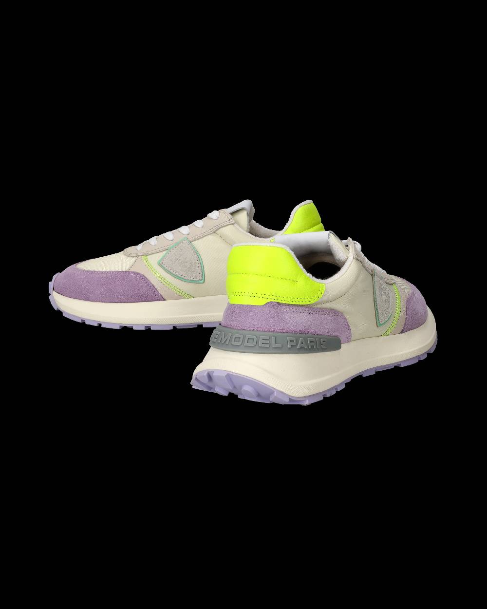Philippe Model Sneakers Antibes da Donna Bianche e Gialle in Tessuto Tecnico Nuova