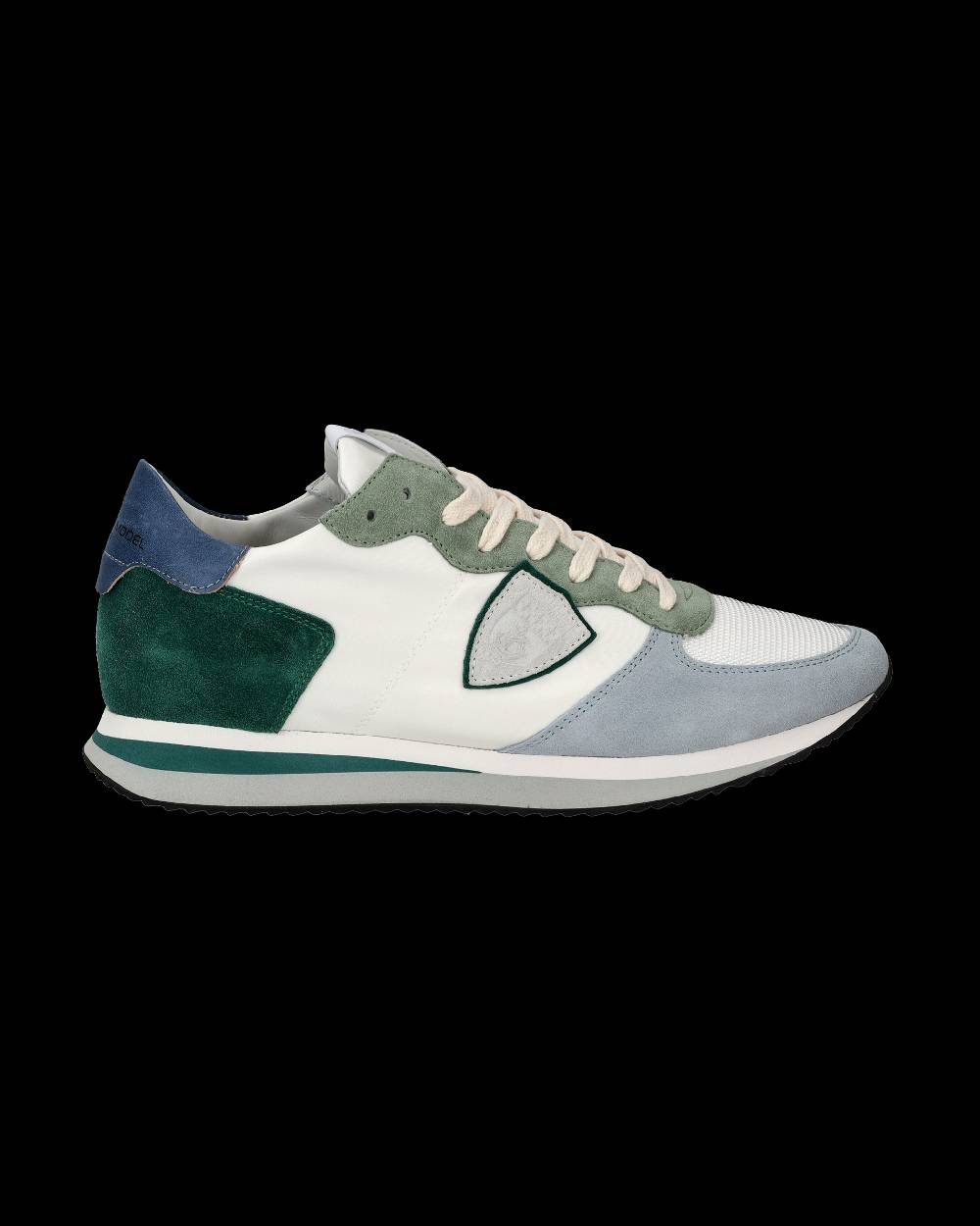 Philippe Model Sneakers Trpx da Uomo Bianche e Verdi in Tessuto Tecnico Italia