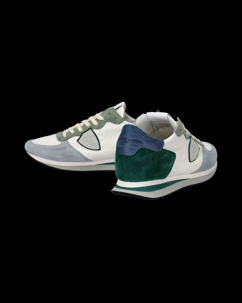 Philippe Model Sneakers Trpx da Uomo Bianche e Verdi in Tessuto Tecnico Italia