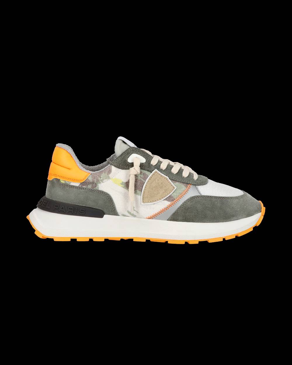 Philippe Model Sneaker sportive Antibes da uomo in tela stampata - Verde e arancione In Linea
