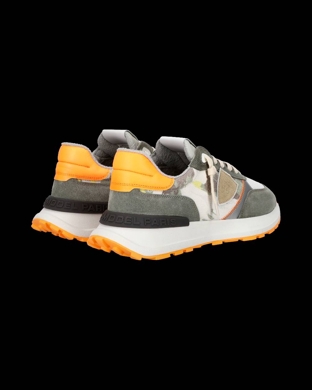 Philippe Model Sneaker sportive Antibes da uomo in tela stampata - Verde e arancione In Linea