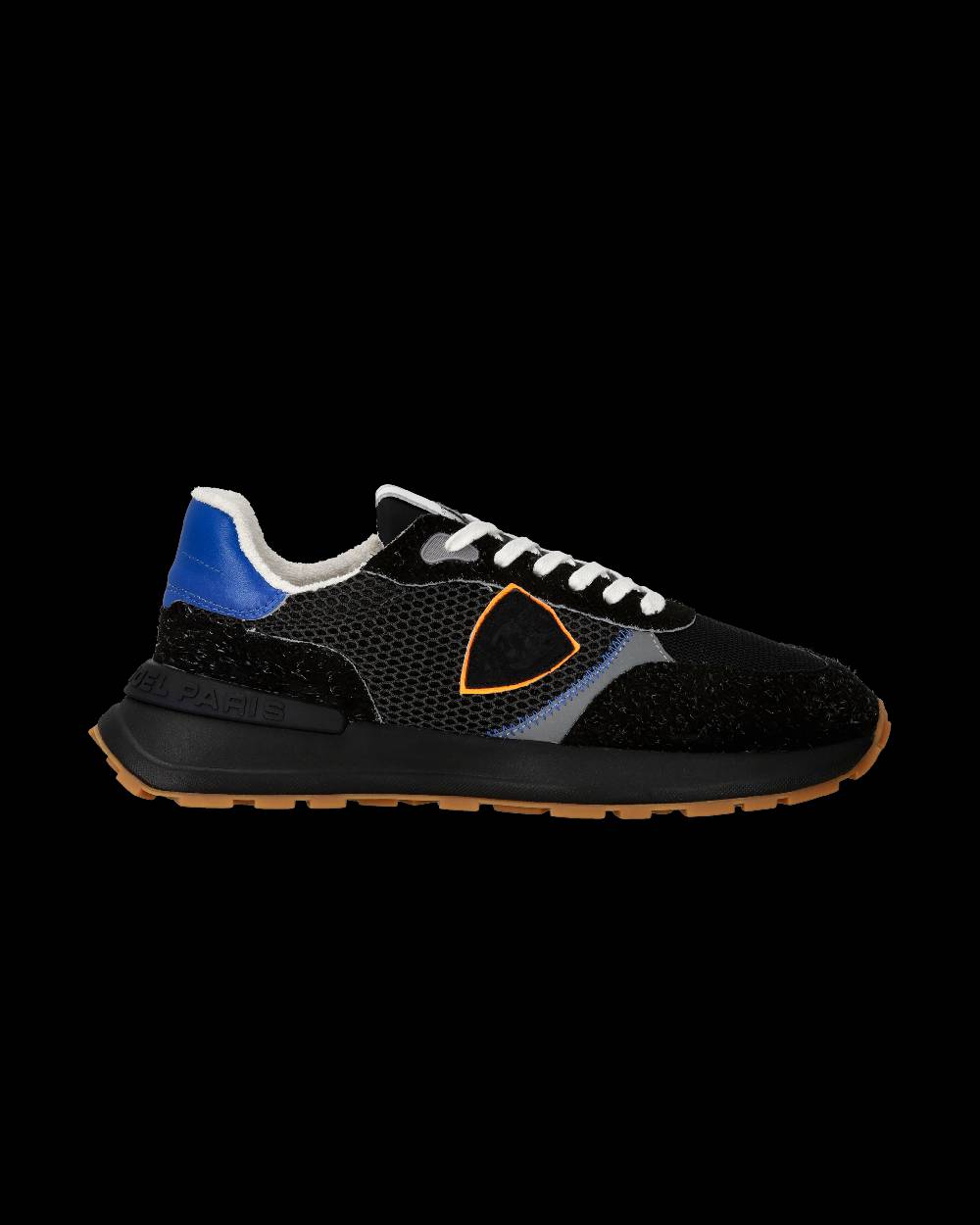 Philippe Model Sneaker sportive Antibes da uomo in nylon e pelle - Nero e arancione Nuovo