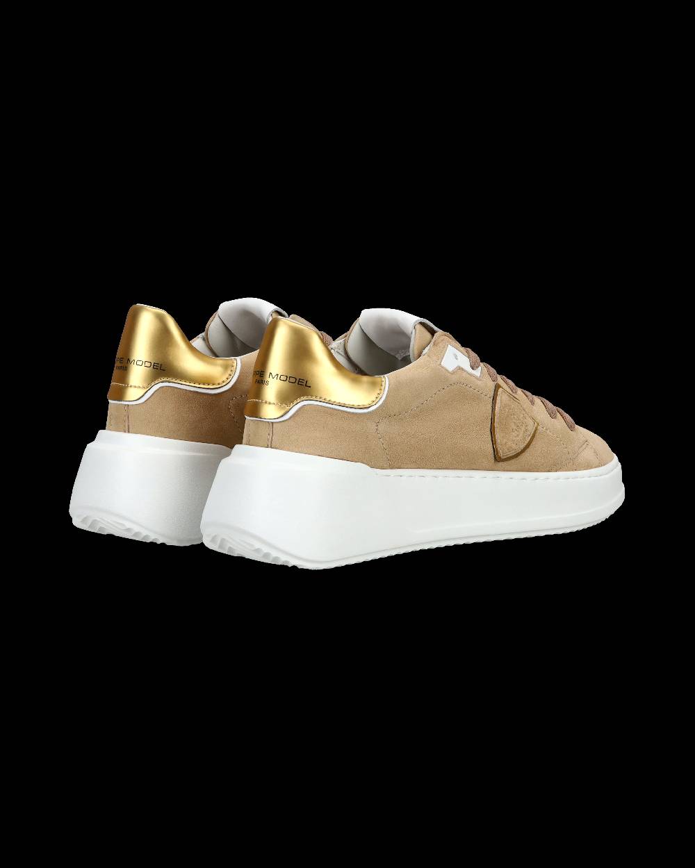 Philippe Model Sneaker casual Tres Temple da donna in pelle Nabuk - Beige Vendita