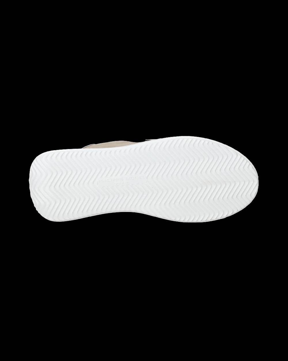 Philippe Model Sneaker basse Tres Temple donna - beige e argento Comprare a buon mercato