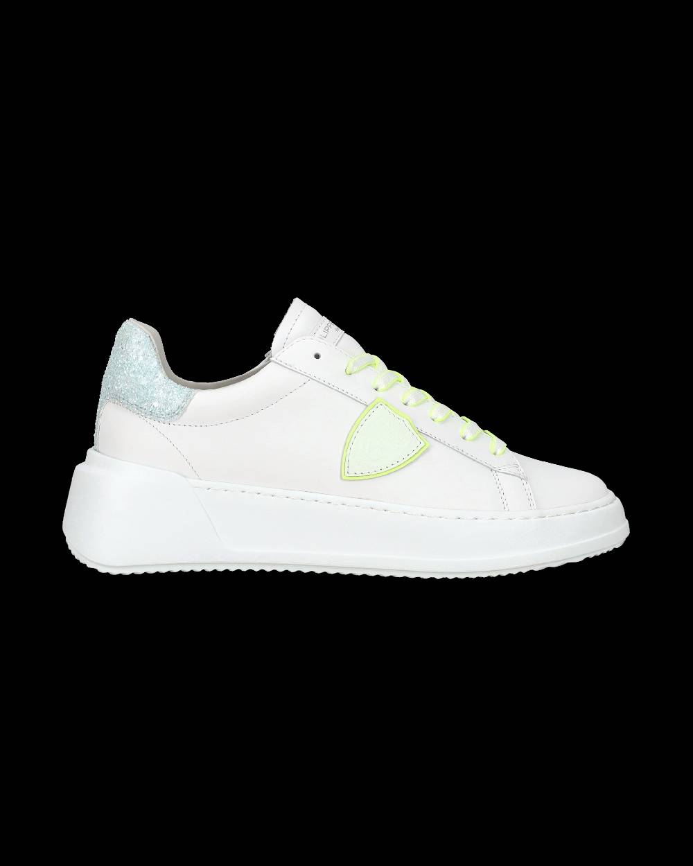 Philippe Model Sneakers casual Tres Temple da donna in pelle e glitter - Bianco e rosa Soddisfazione Garantita