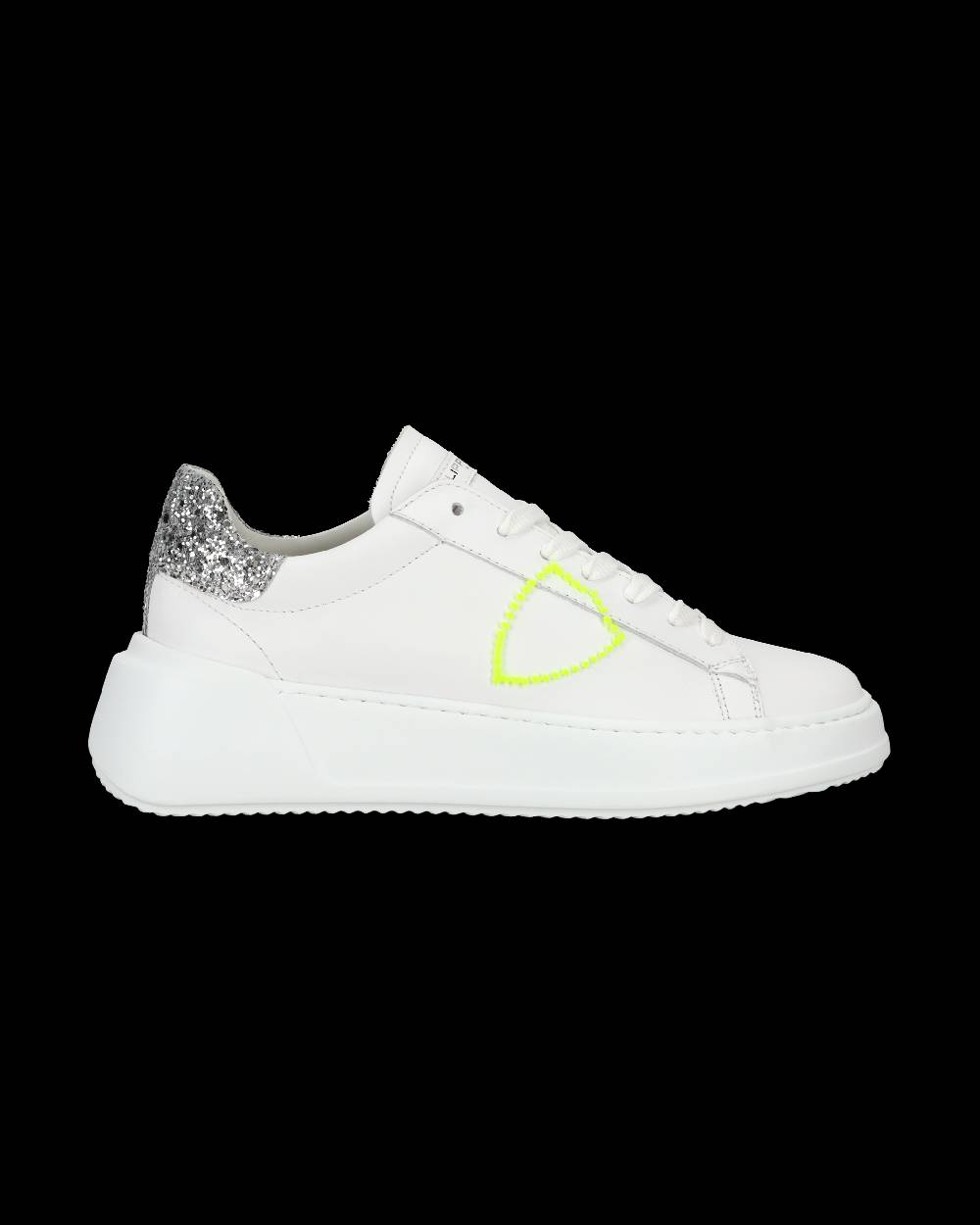 Philippe Model Sneaker casual Tres Temple da donna in pelle - Argento e bianco Shopping online