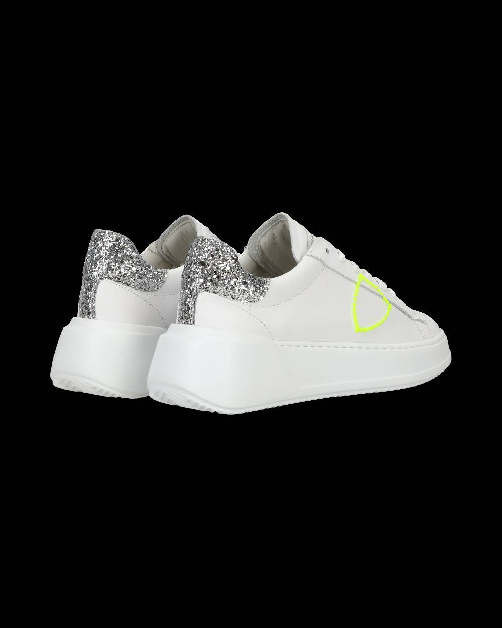 Philippe Model Sneaker casual Tres Temple da donna in pelle - Argento e bianco Shopping online