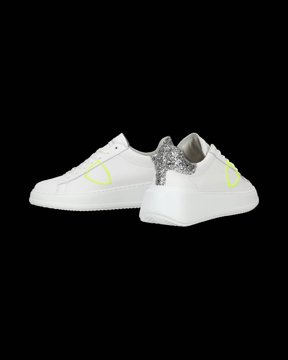 Philippe Model Sneaker casual Tres Temple da donna in pelle - Argento e bianco Shopping online