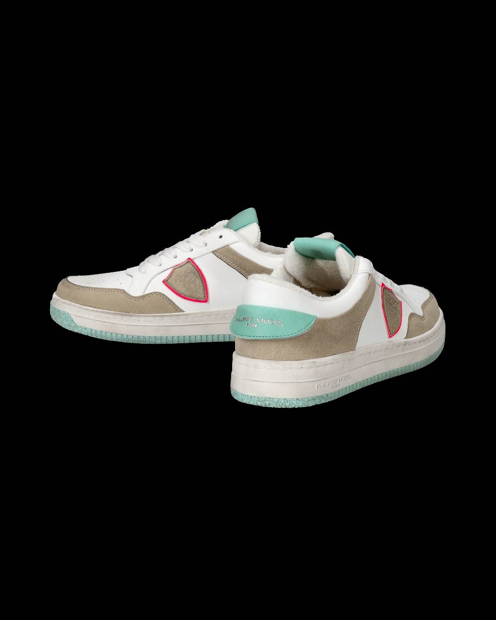 Philippe Model Sneakers Lyon da Donna Bianche e Verdi in Pelle Riciclata Acquista Ora